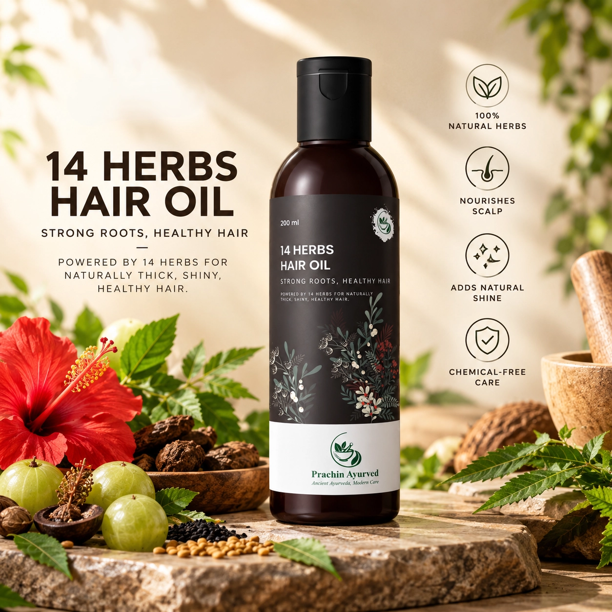 14 Herbs Hair Oil