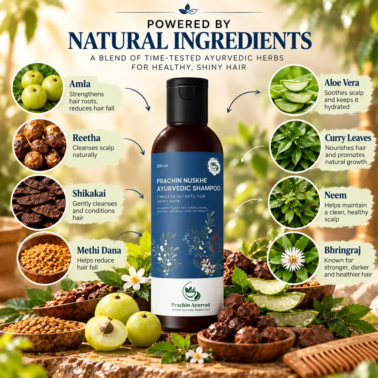 Prachin Nuskhe Ayurvedic Natural Shampoo